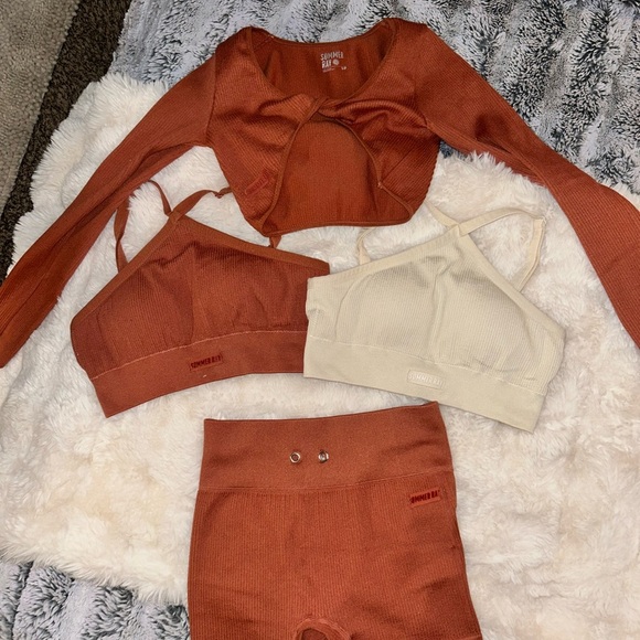 Sommer Ray workout 4 pc set - Rust and Cream - Picture 3 of 8